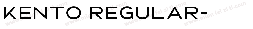Kento Regular字体转换